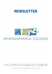 Dear Parents - Whangaparaoa College