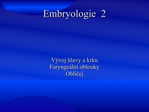 Embryologie 2