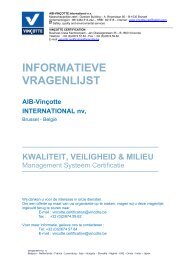 Vragenlijst voor kwaliteit, veiligheid & milieu - vincotte-certification.com