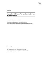 Evaluation of Electric Vehicle Production and Operating Costs