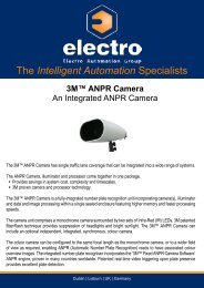 3M ANPR Cameras - Electro Automation Group Limited