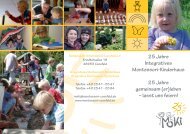 25 Jahre Integratives Montessori-Kinderhaus 25 Jahre gemeinsam ...