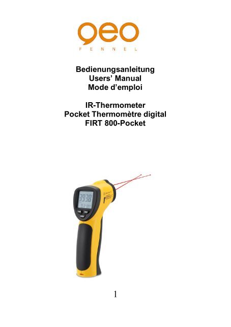 Thermomètre à infrarouge FIRT800