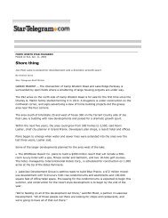 Article - Joe Pool Lake Posied for Dramatic Growth (Fort Worth Star).