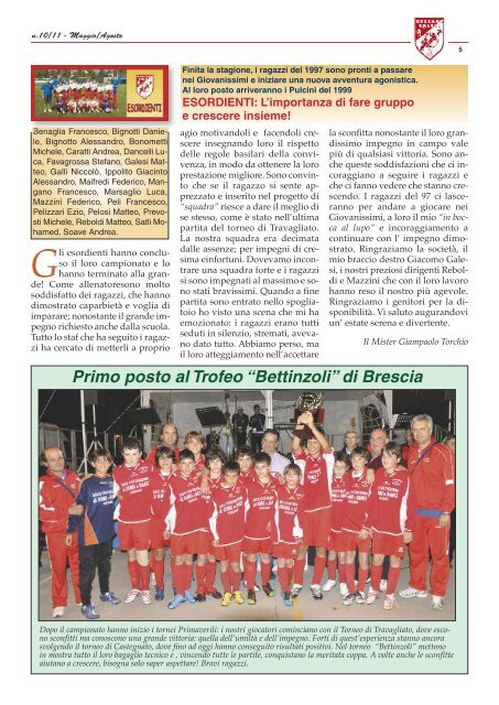 GIORNALE n. 10-11 (mag-ago 2010) - gussago calcio