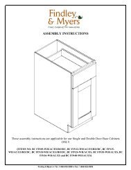 ASSEMBLY INSTRUCTIONS - Cabinets To Go