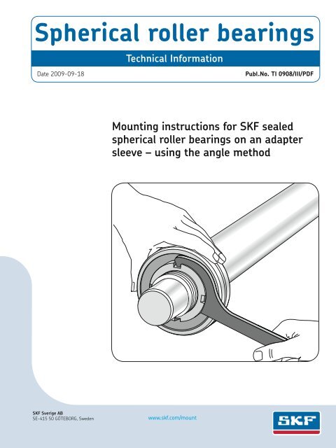 Mounting instructions - SKF.com