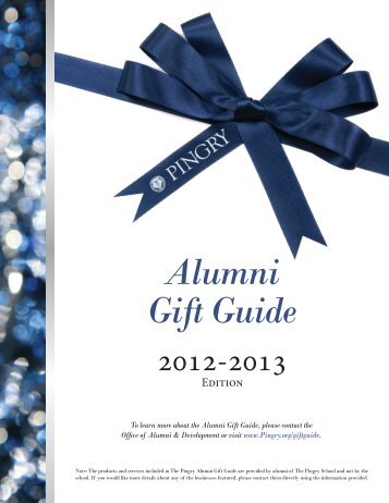 Alumni Gift Guide - Pingry School