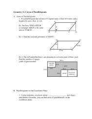 Geometry 11-1 Areas of Parallelograms A. Areas of Parallelograms ...