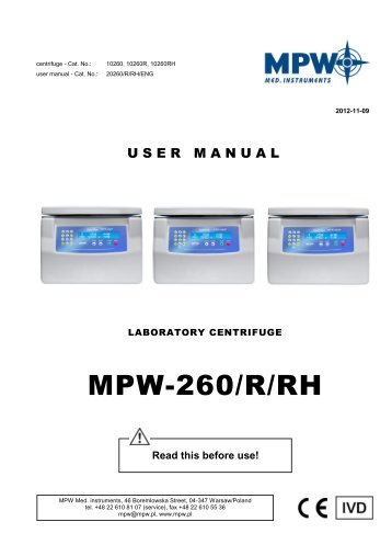 download - MPW MED. INSTRUMENTS SpÃ³Ådzielnia Pracy