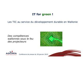 IT for green! Les TIC au service du développement durable en ... - Awt