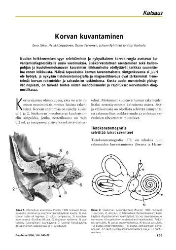 Korvan kuvantaminen - Terveyskirjasto