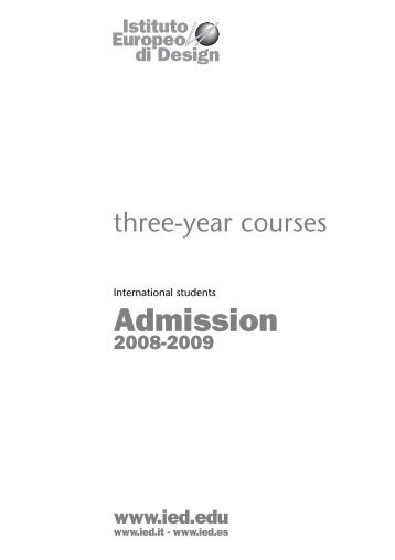 Admission - Istituto Europeo di Design