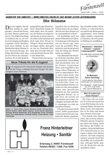 Fürstenzell life - Ausgabe 5/2008 - Fuerstenzell.de