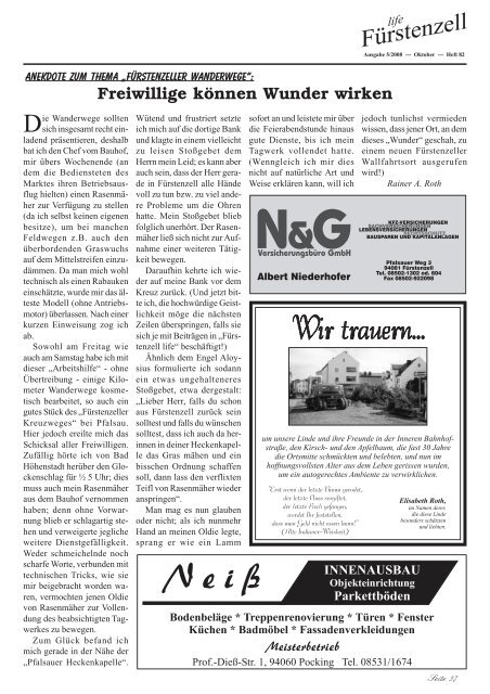 Fürstenzell life - Ausgabe 5/2008 - Fuerstenzell.de