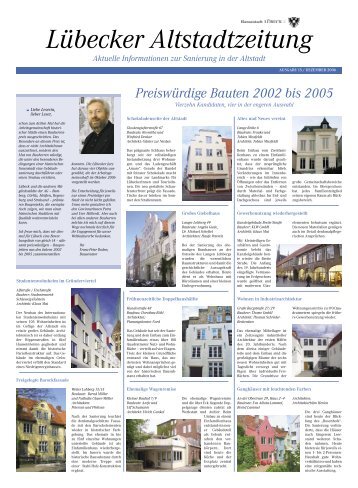 Lübecker Altstadtzeitung Aktuelle Informationen zur ... - Trave