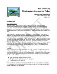 Fixed Assets Accounting Policy - San Juan County