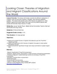 Theories of Migration and Migrant Classifications Around the World