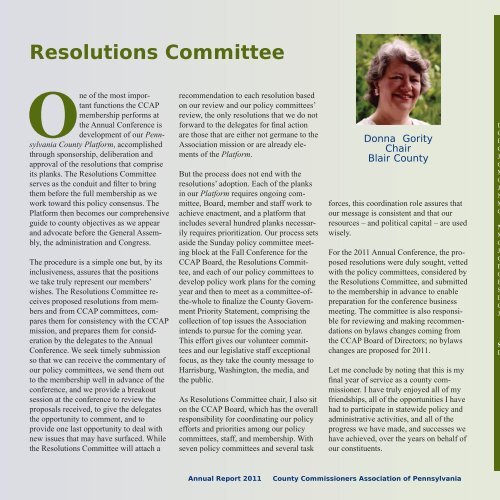 Annual Report - County Commissioners Association of Pennsylvania