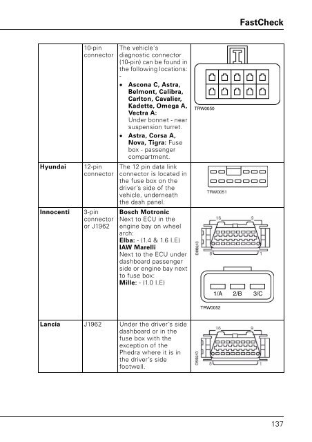 Operating instructions - TRW Automotive Aftermarket