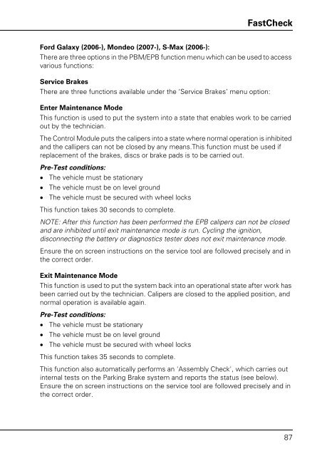 Operating instructions - TRW Automotive Aftermarket