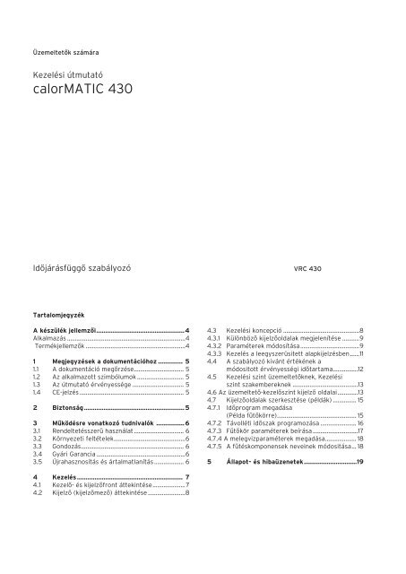 calorMATIC 430 - Vaillant
