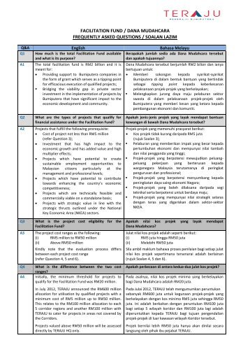 FACILITATION FUND / DANA MUDAHCARA ... - TERAJU