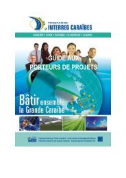 GUIDE AUX PORTEURS DE PROJETS - Interreg Caraibes