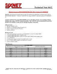 Remote Access to MITSUBISHI MELSEC PLC - Sixnet