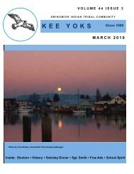 KEE YOKS - Swinomish Indian Tribal Community