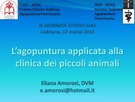 L'agopuntura applicata alla clinica dei piccoli animali - SIAV