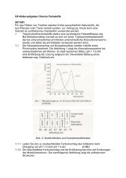 G8 Abituraufgaben Chemie Farbstoffe 2011/B1 FÃ¼r das FÃ¤rben von ...