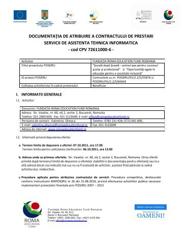 Documentatie asistenta tehnica informatica SDS + OE relicitare