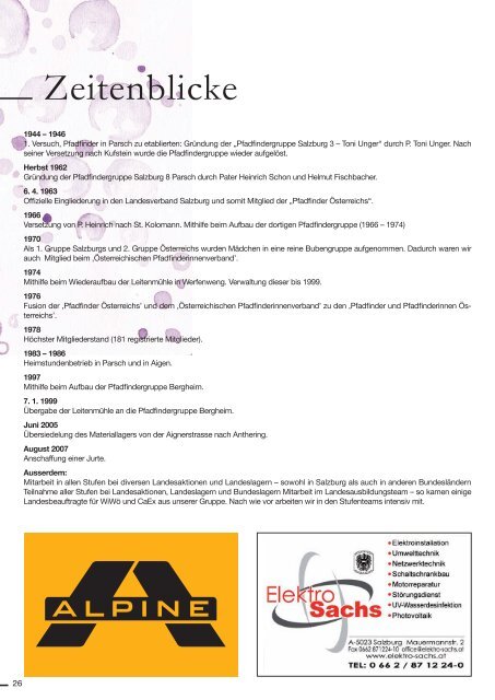 FESTSCHRIFT - Pfadfindergruppe S8-Parsch