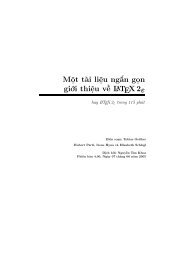 The not so Short Introduction to LaTeX, Vietnamese - UK TeX Archive