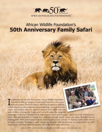 50th Anniversary Family Safari - African Wildlife
