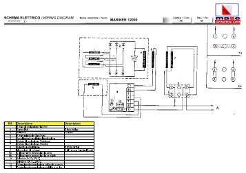 schema elettrico / wiring diagram mariner 12000 - Mase Generators ...