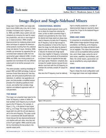 Image-Reject and Single-Sideband Mixers - TriQuint