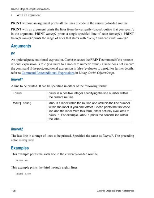 Caché ObjectScript Reference - InterSystems Documentation