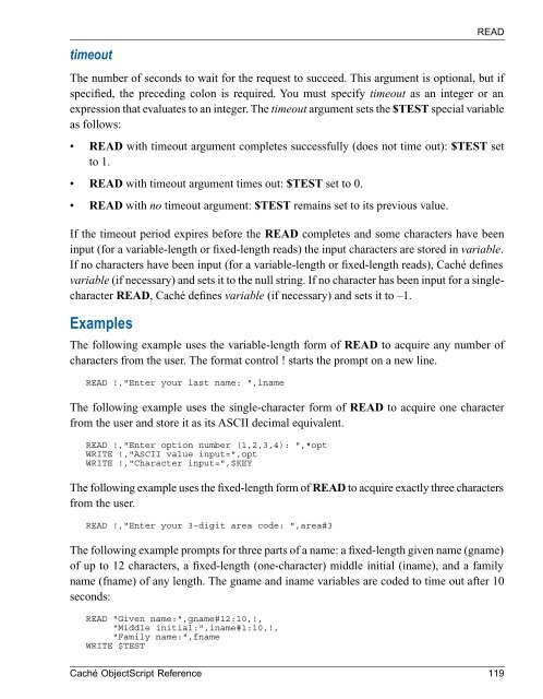 Caché ObjectScript Reference - InterSystems Documentation