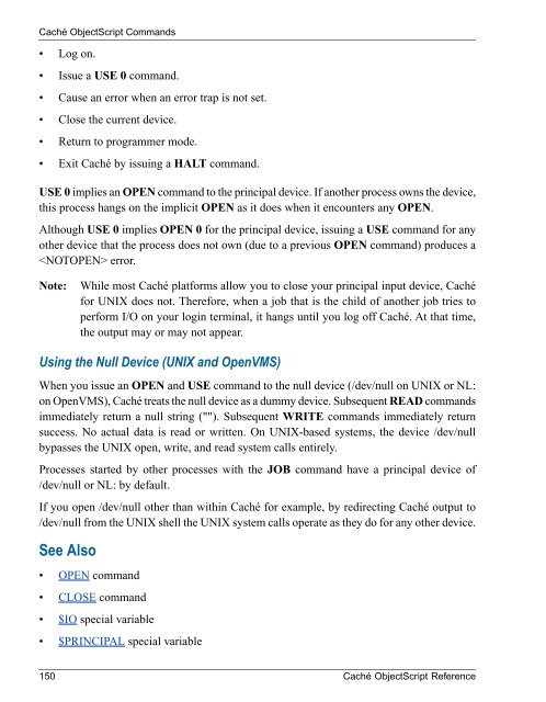 Caché ObjectScript Reference - InterSystems Documentation