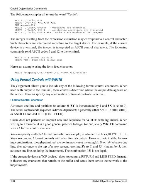 Caché ObjectScript Reference - InterSystems Documentation