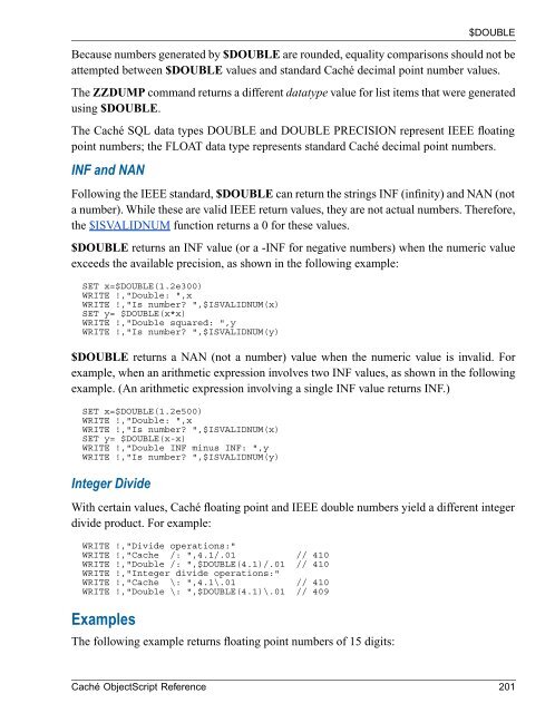 Caché ObjectScript Reference - InterSystems Documentation