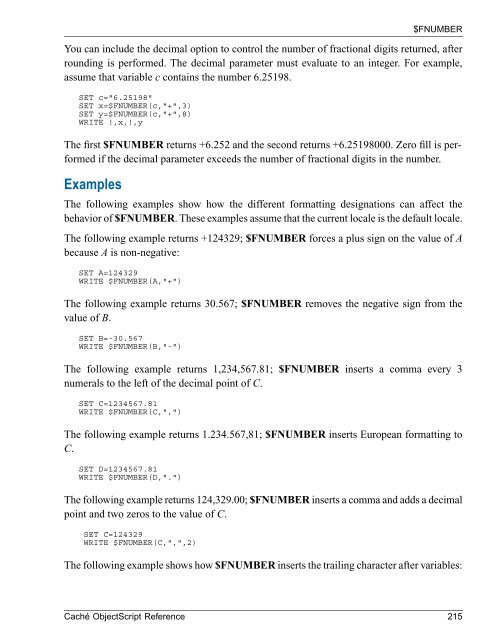 Caché ObjectScript Reference - InterSystems Documentation