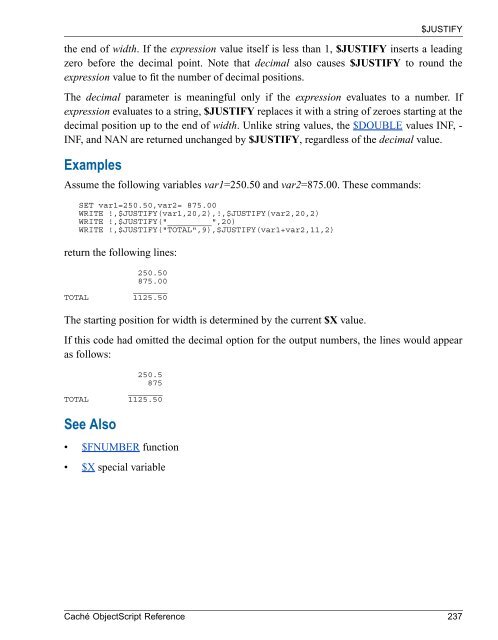 Caché ObjectScript Reference - InterSystems Documentation