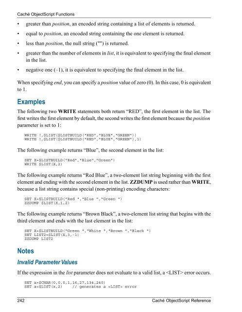 Caché ObjectScript Reference - InterSystems Documentation