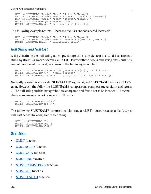 Caché ObjectScript Reference - InterSystems Documentation