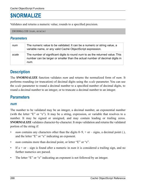 Caché ObjectScript Reference - InterSystems Documentation