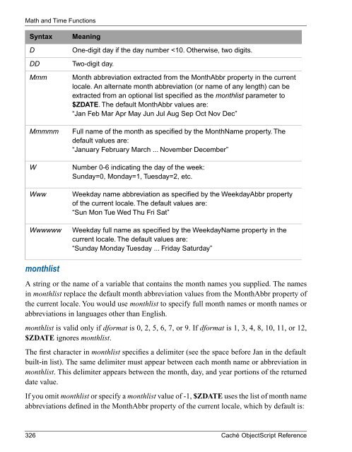 Caché ObjectScript Reference - InterSystems Documentation