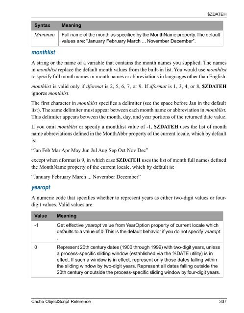 Caché ObjectScript Reference - InterSystems Documentation